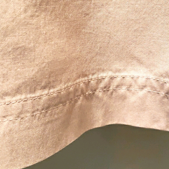 100% SILK EVELYN & ARTHUR  TAN SHORTS SZ M - Picture 3 of 7